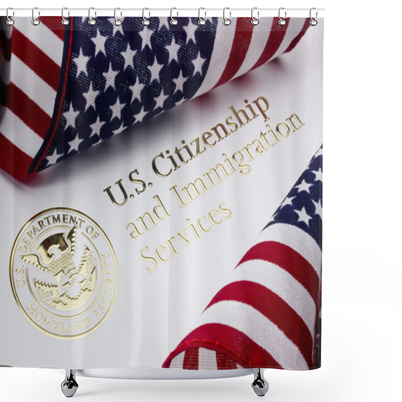 Personality  U.S. Department Of Homeland Security Logo Shower Curtains