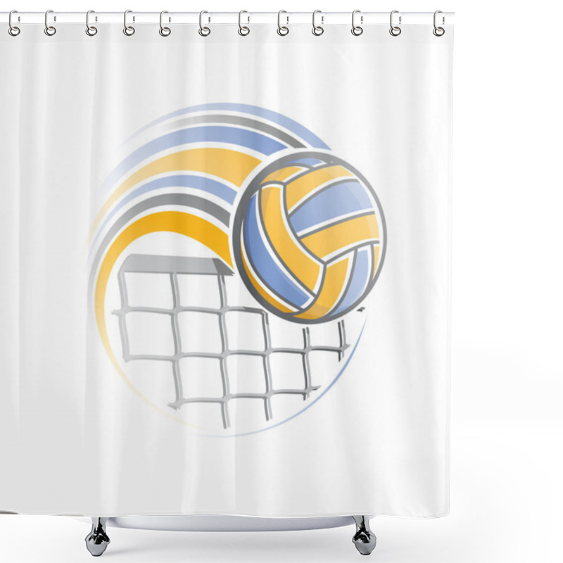 Personality  The Image Of A Volleyball Ball Shower Curtains