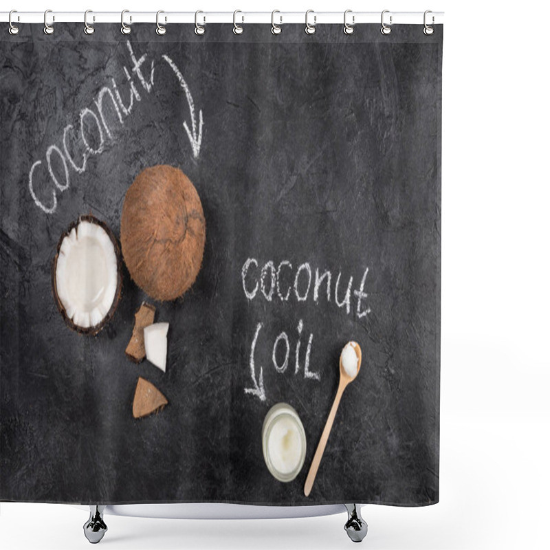 Personality  Coconut Oil And Nut  Shower Curtains