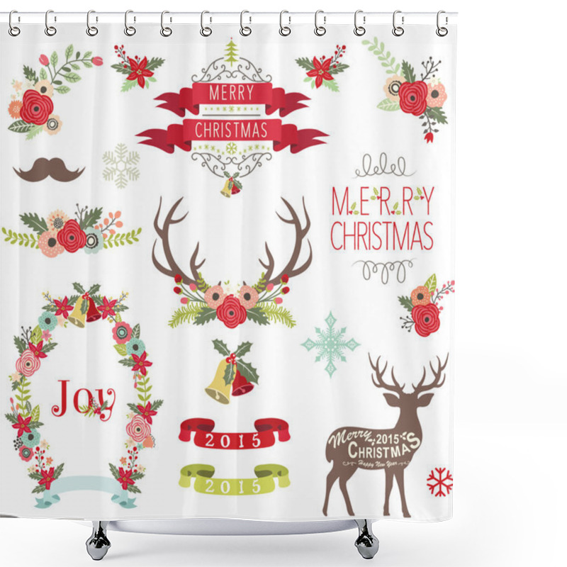 Personality  Christmas Design Collection Shower Curtains