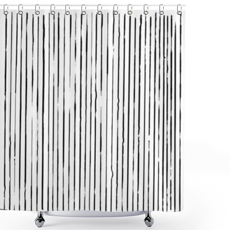 Personality  Abstract Black Lines On White Shower Curtains