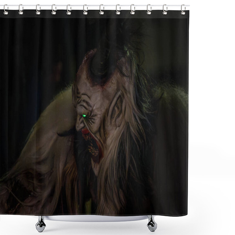 Personality  Krampus. Christmas Devils. Waiting For San Nicolo Shower Curtains