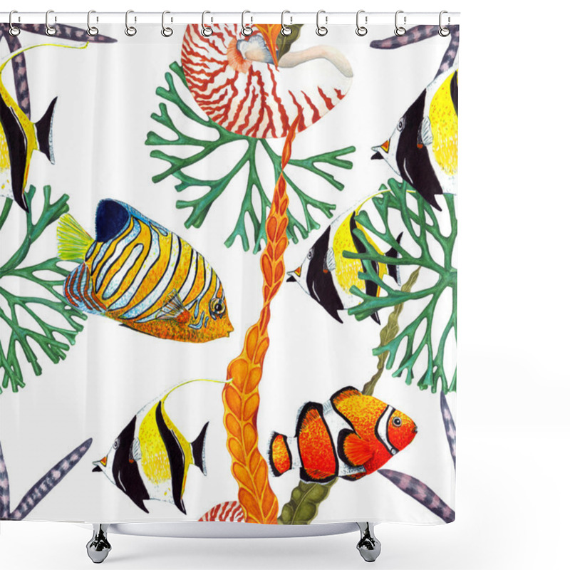 Personality  Tropical Fish Pattern. Shower Curtains