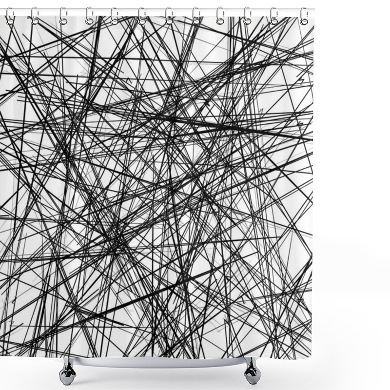 Personality  Abstract Scattered Shapes Pattern Shower Curtains