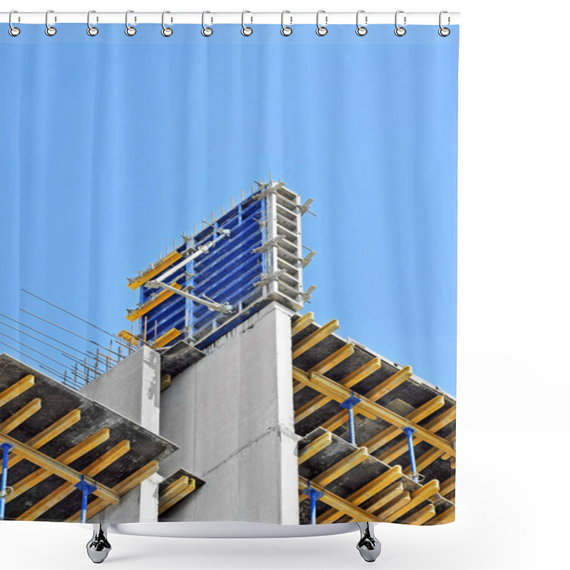 Personality  Concrete Formwork And Floor Beams Shower Curtains