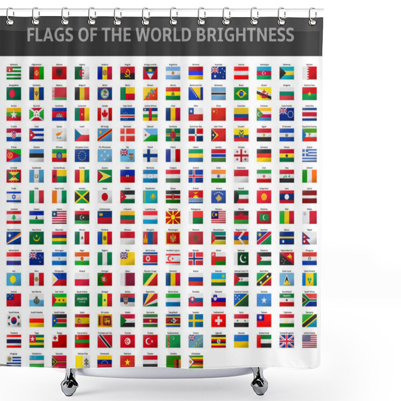 Personality  Flags Of The World Brightness Shower Curtains