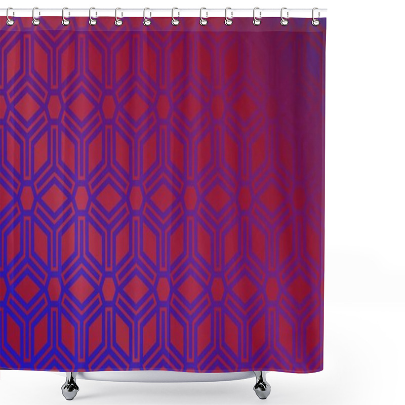 Personality  Blurred Background. Futuristic Template. Original Interior Background In Triangles Style. Curved Line. Vector Illustration. For Modern Interior Design, Fashion Print Shower Curtains