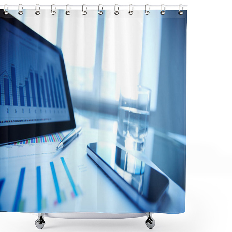 Personality  Technology In Business Shower Curtains