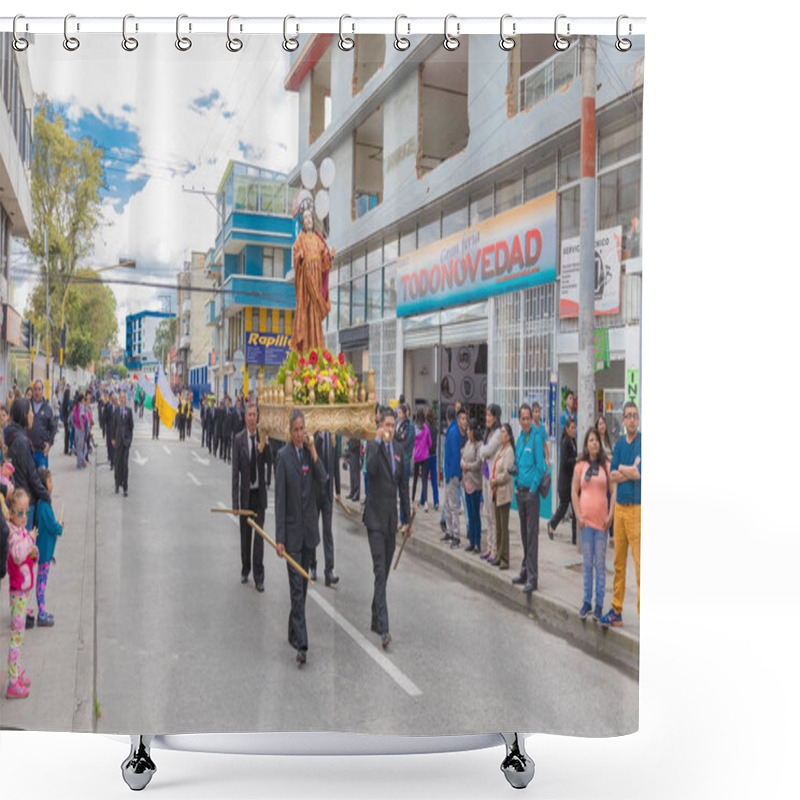 Personality  Ipiales Colombia Procession With Transport Of The Crucifix In Th Shower Curtains