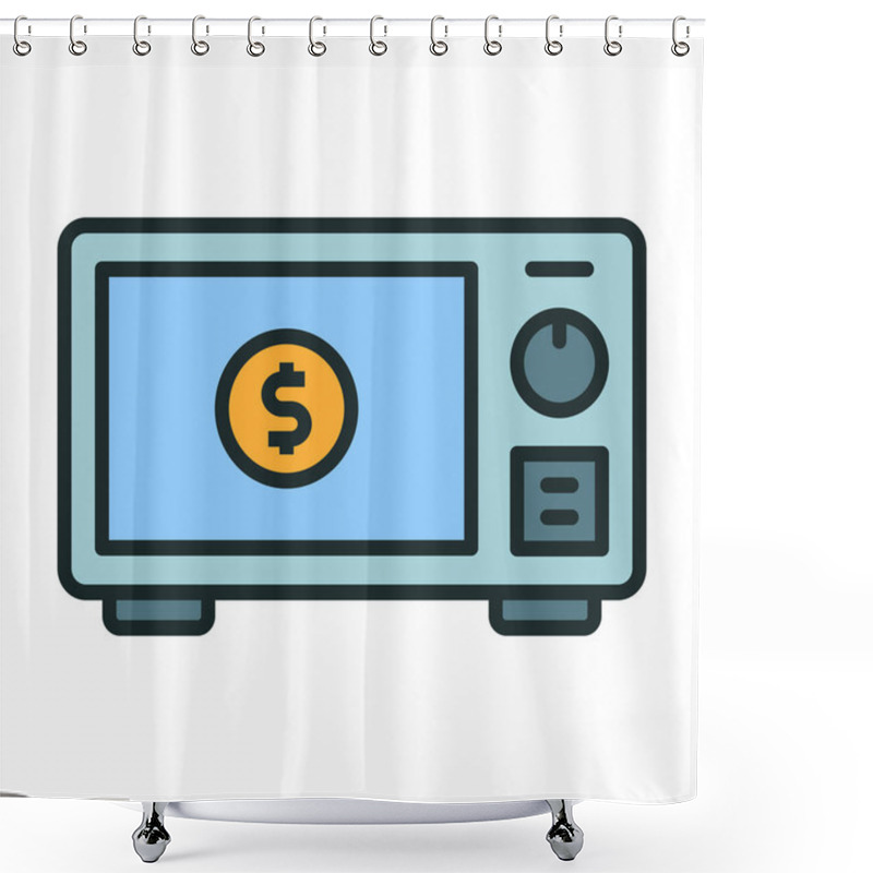 Personality  Safebox Icon. Icons About Banking And Finance Shower Curtains