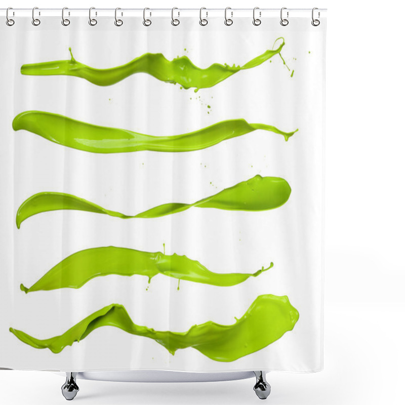 Personality  Green Splashes Shower Curtains