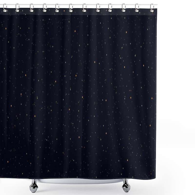 Personality  Detailed Realistic Night Starry Blue Sky Shower Curtains