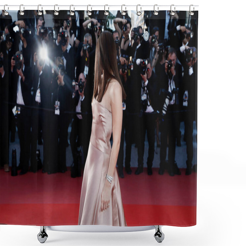 Personality  CANNES, FRANCE - MAY 11: Bella Hadid Attends The Premiere Of 'Ash Is Purest White' During The 71st Cannes Film Festival In Cannes, France On May 11, 2018. Shower Curtains