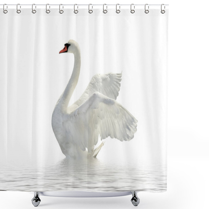 Personality  White Swan. Shower Curtains