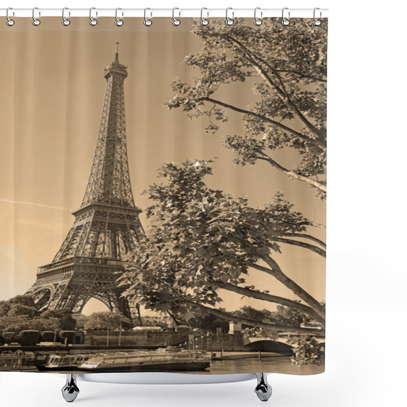 Personality  The Iconic Eiffel Tower, Paris France Shower Curtains