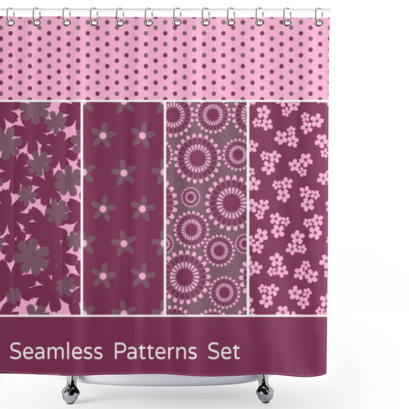 Personality  Seamless Patterns Set Shower Curtains