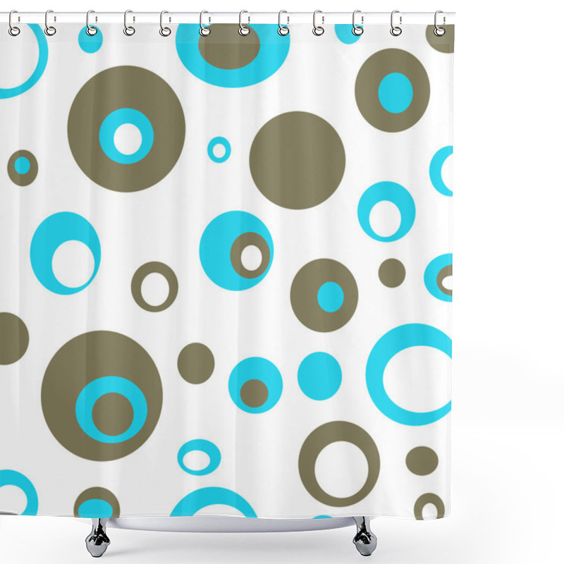 Personality  Retro Circles Shower Curtains