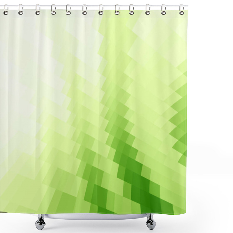 Personality  Green White Abstract Background  Shower Curtains