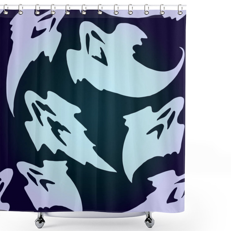 Personality  Ghosts Seamless Pattern Shower Curtains