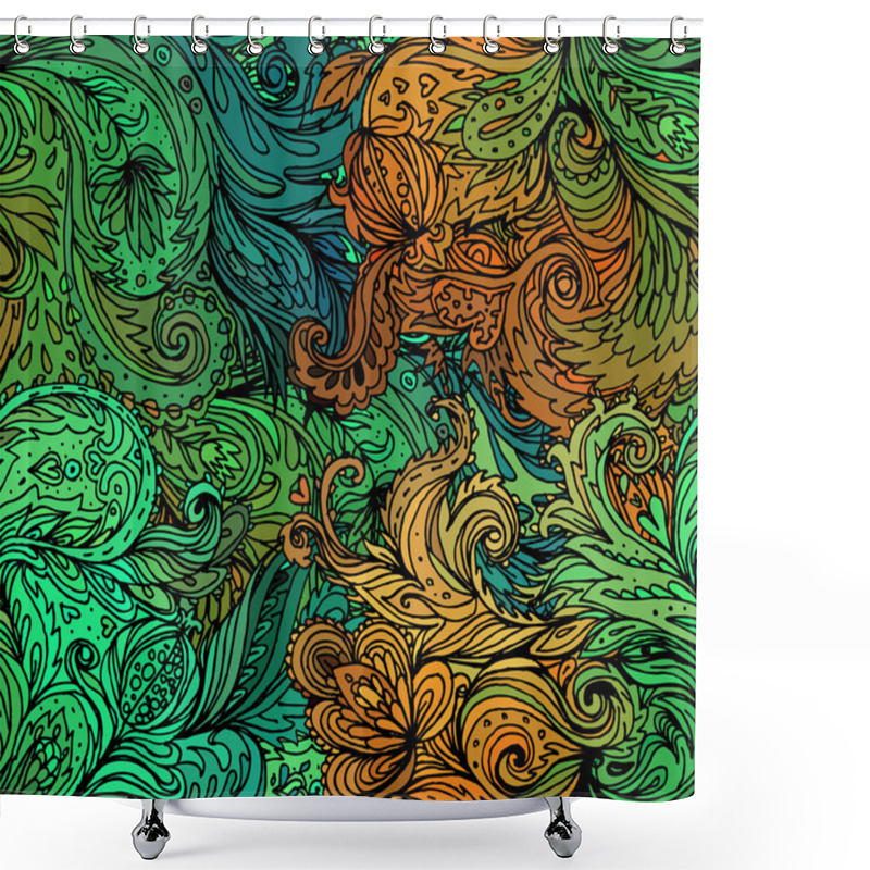 Personality  Floral Paisley Seamless Pattern Shower Curtains