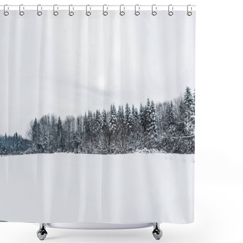 Personality  Scenic View Of Carpathian Mountains And Trees Covered With Snow  Shower Curtains