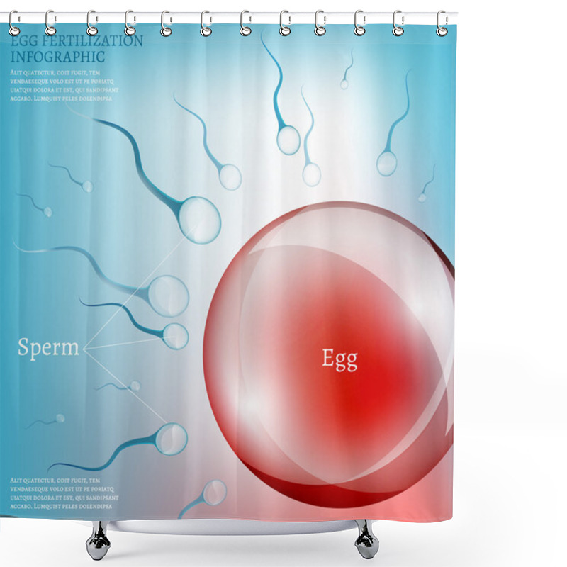 Personality  Egg Fertilization Shower Curtains