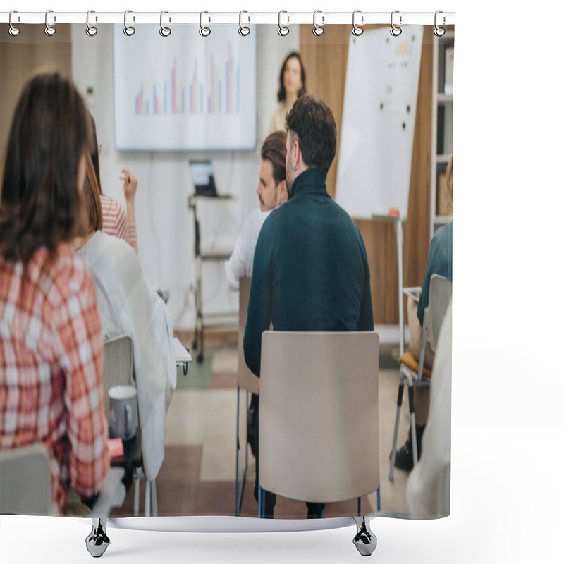 Personality  Professional Business Presentation In Modern Conference Room Setting. Shower Curtains