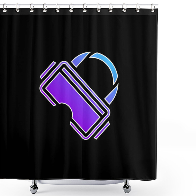 Personality  Ar Glasses Blue Gradient Vector Icon Shower Curtains