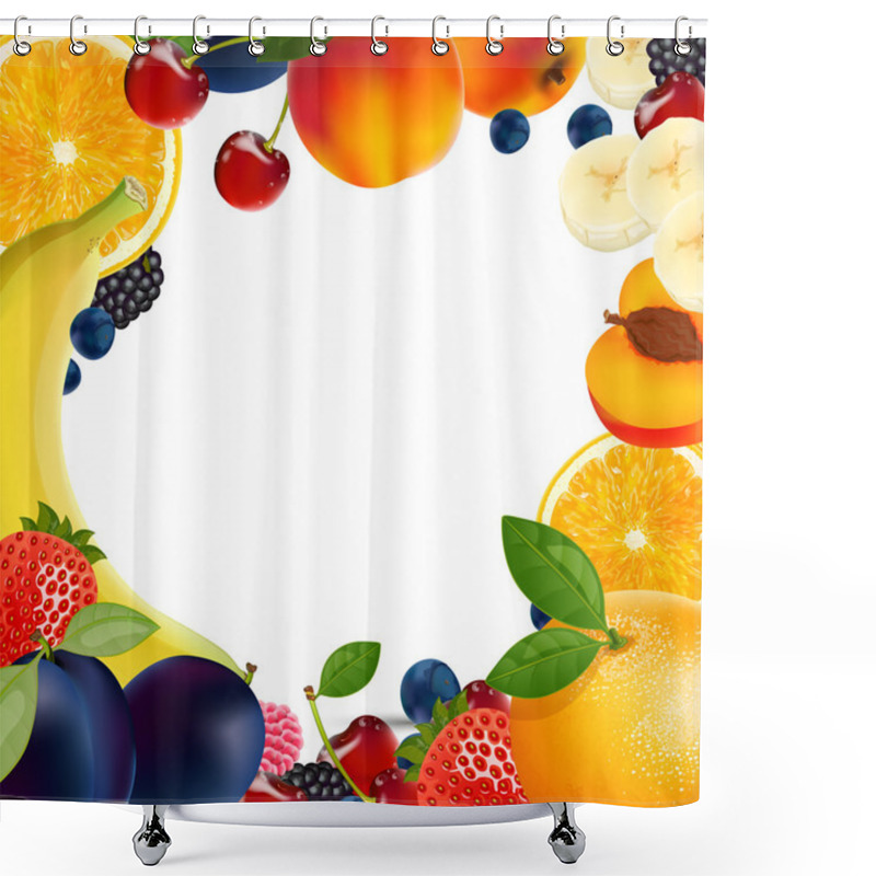 Personality  Fresh Fruits Shower Curtains