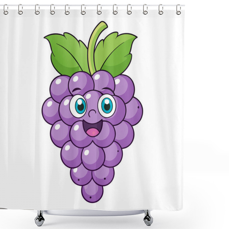 Personality  Fresh Grapes Illustration For Design Projects Shower Curtains