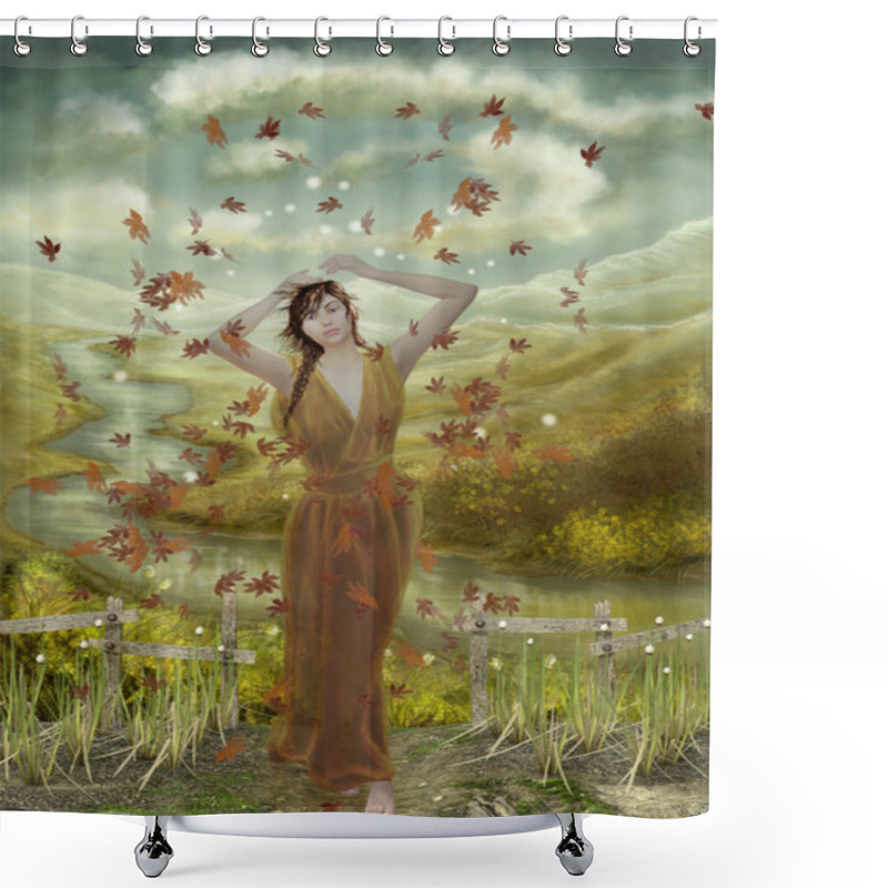 Personality  Autumn Fairy Shower Curtains