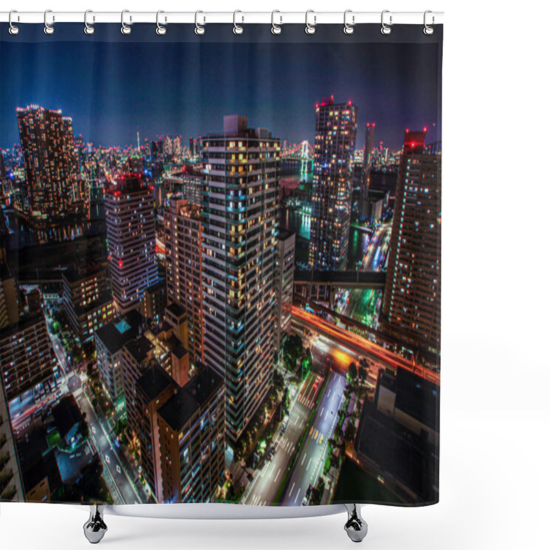 Personality  High-rise Apartment Group Of Shinagawa-ku, Tokyo Shower Curtains