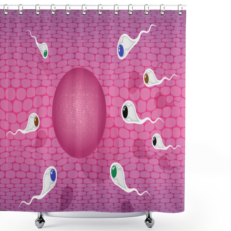 Personality  Sperm Race Shower Curtains