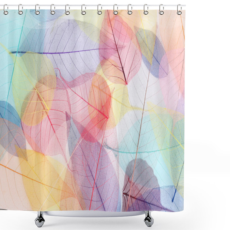 Personality  Skeleton Leaves Background Shower Curtains