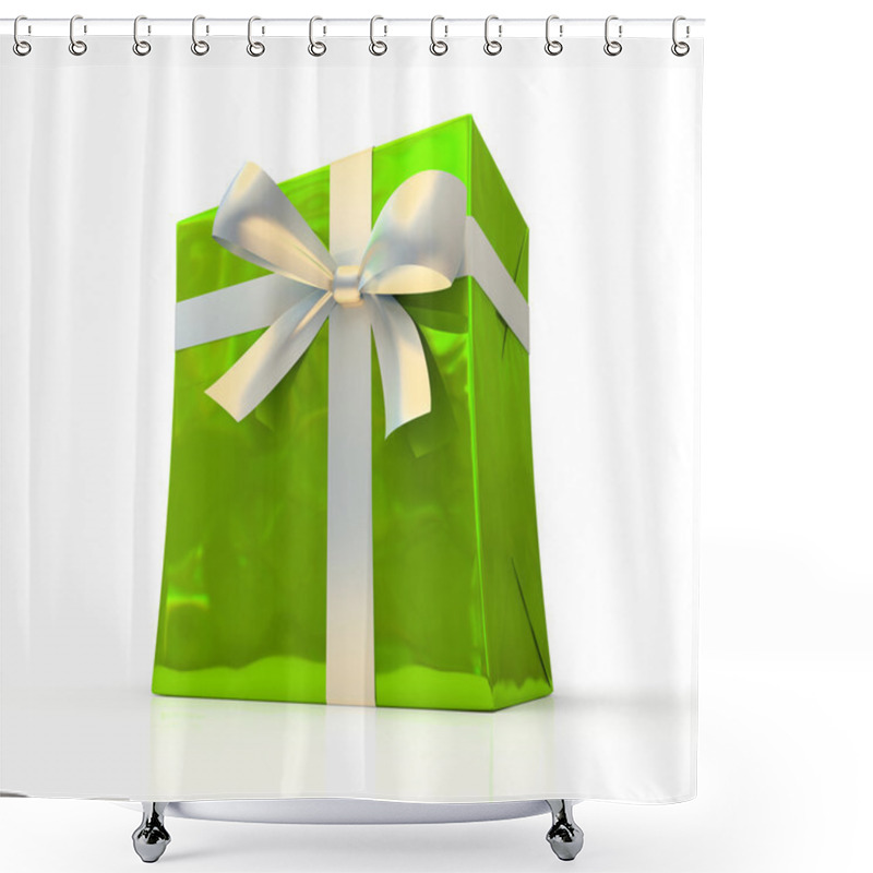 Personality  Green Fancy Box Shower Curtains