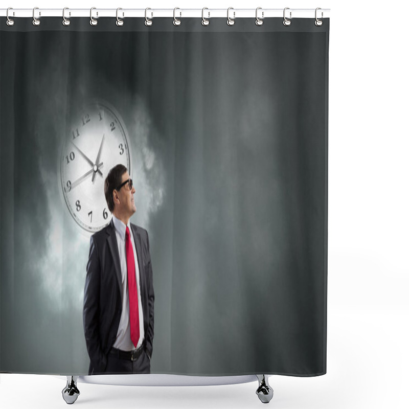 Personality  Time Management. Concept Image Shower Curtains