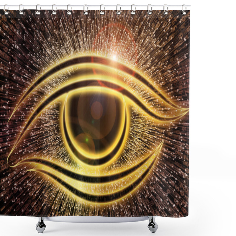 Personality  Emergence Of Visual Information Shower Curtains