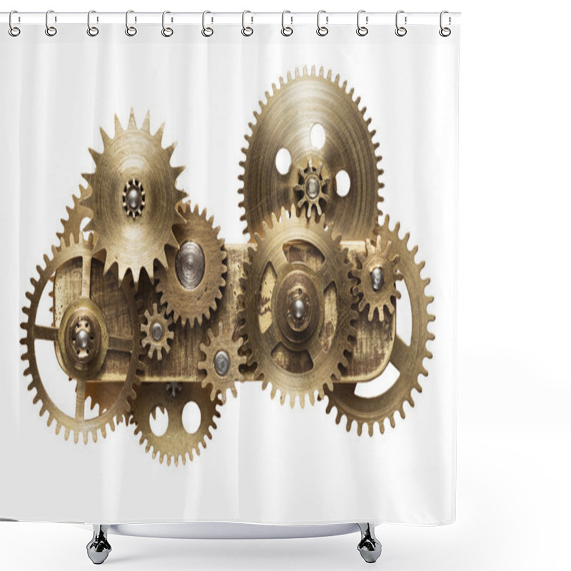 Personality  Metal Collage Of Clockwork Gears Shower Curtains