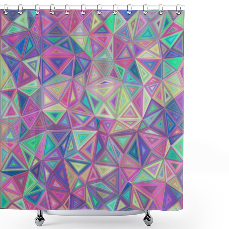 Personality  Retro Irregular Triangle Mosaic Background Shower Curtains