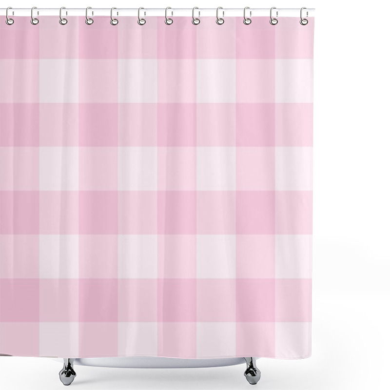 Personality  Seamless Vector Sweet Pink And White Background - Classic Checkered Pattern Or Grid Texture For Web Design ,desktop Wallpaper Or Culinary Blog Website Shower Curtains