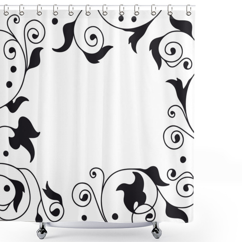 Personality  Plant Frame Shower Curtains