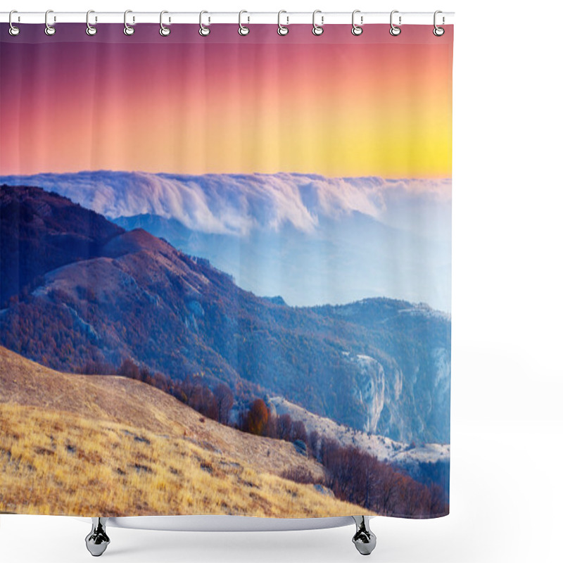 Personality  Majestic Morning Mountain Landscape Shower Curtains