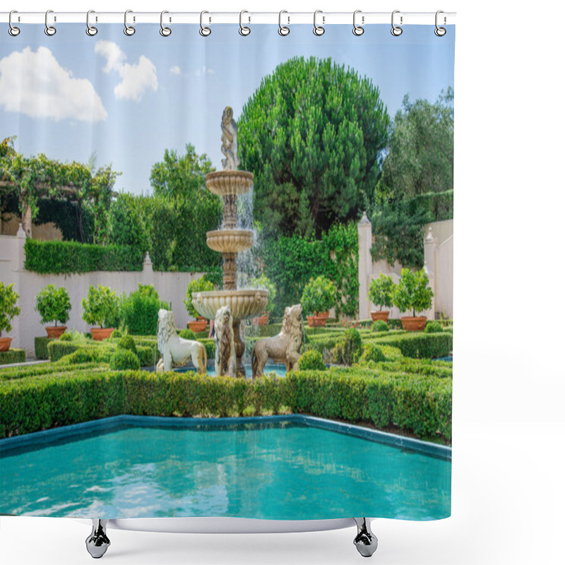 Personality  A View Of Italian Garden In Hamilton Botanical Gardens In New Zealand Shower Curtains