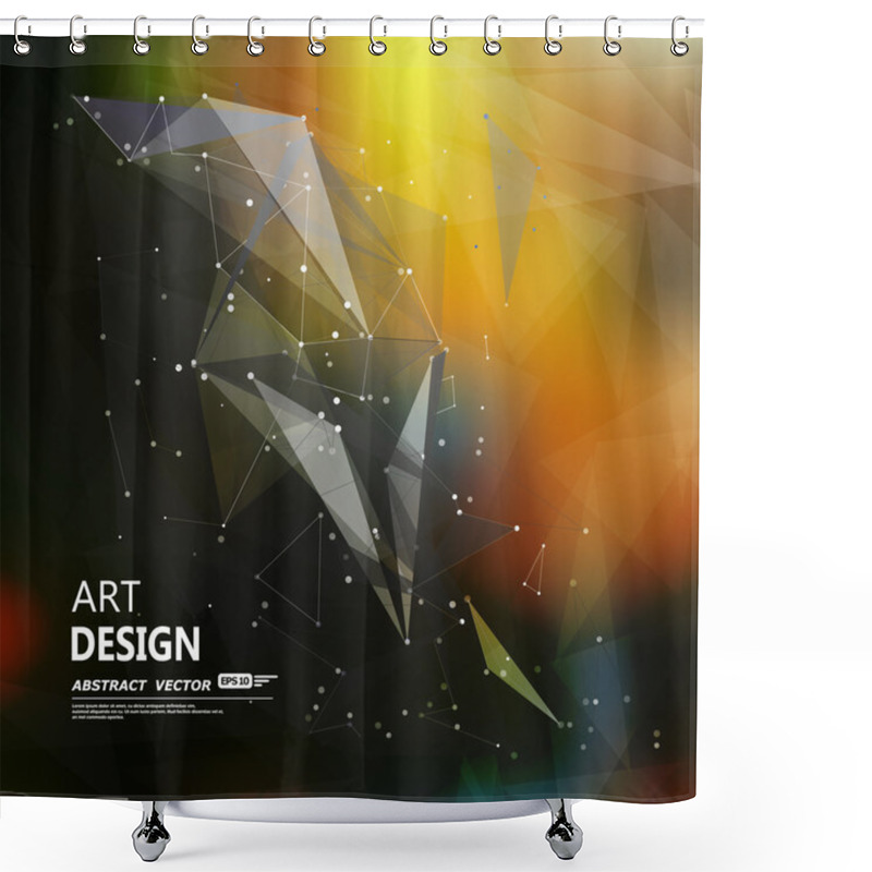 Personality  Abstract Composition, Font Texture, White Cybernetic Dots, Title Sequence, Wallpaper, Creative Figure, Intro Banner Form, Star, Points Surface, Outer Space Flyer Fiber, Neon Matrix, EPS10 Backdrop Shower Curtains