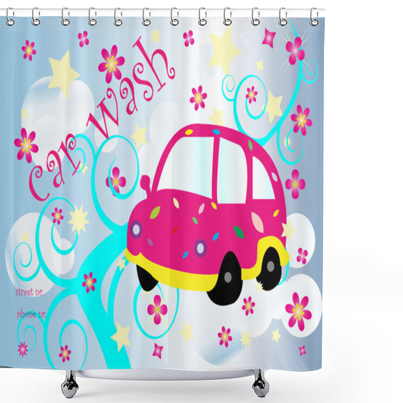 Personality  Car Wash Shower Curtains