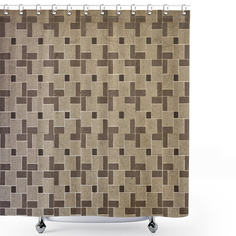 Personality  Brown Tile Texture Shower Curtains