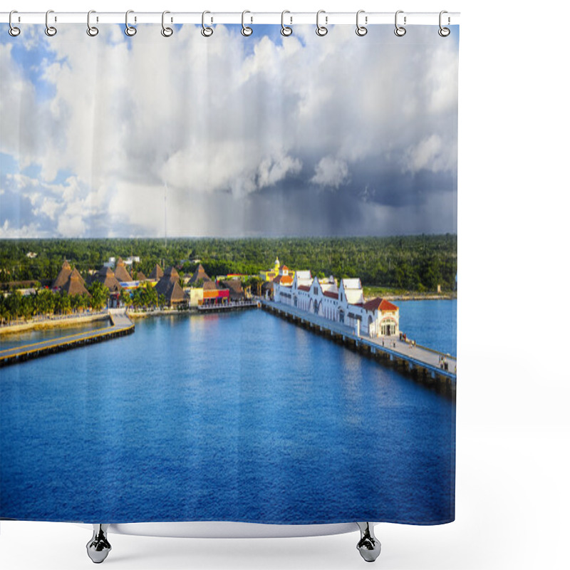 Personality  Port At Cozumel, Mexico Shower Curtains