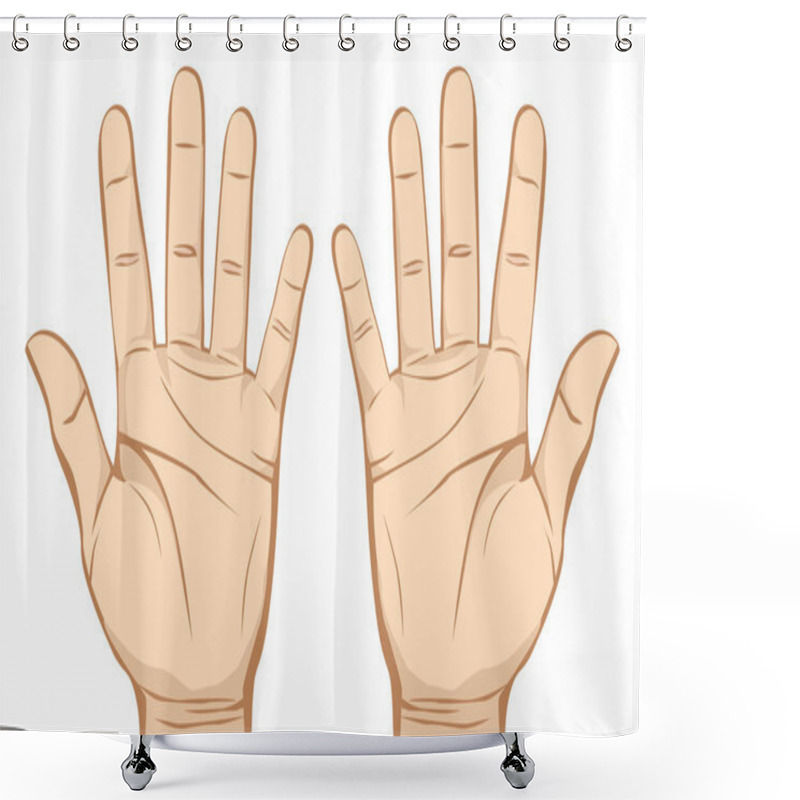 Personality  Hands. Shower Curtains