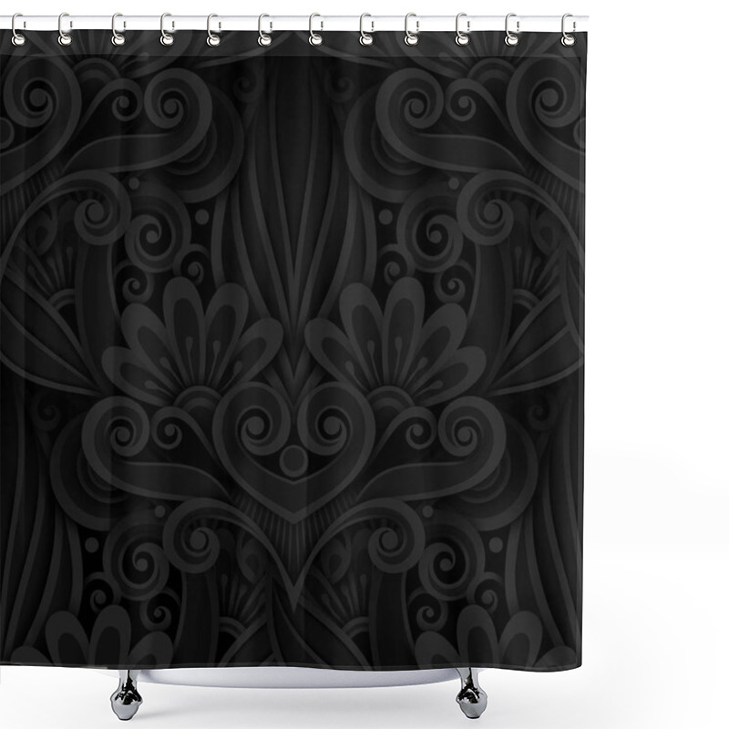 Personality  Seamless Floral Pattern Shower Curtains