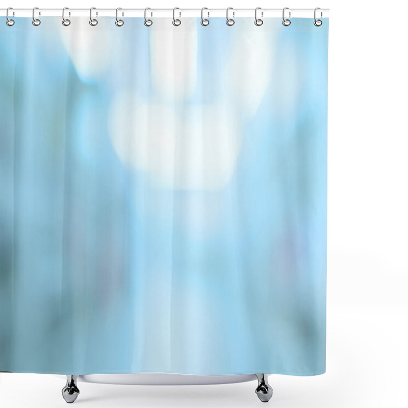 Personality  Fuzzy Blue Tones Background Shower Curtains